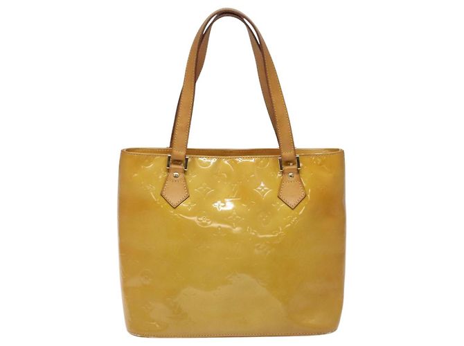 LOUIS VUITTON Monogram Vernis Borsa a Mano Houston Beige M91004 LV Auth 112869 - vista 13