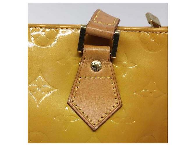 LOUIS VUITTON Monogram Vernis Borsa a Mano Houston Beige M91004 LV Auth 112869 - vista 17