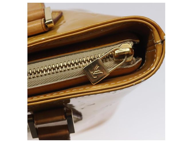 LOUIS VUITTON Monogram Vernis Borsa a Mano Houston Beige M91004 LV Auth 112869 - vista 18