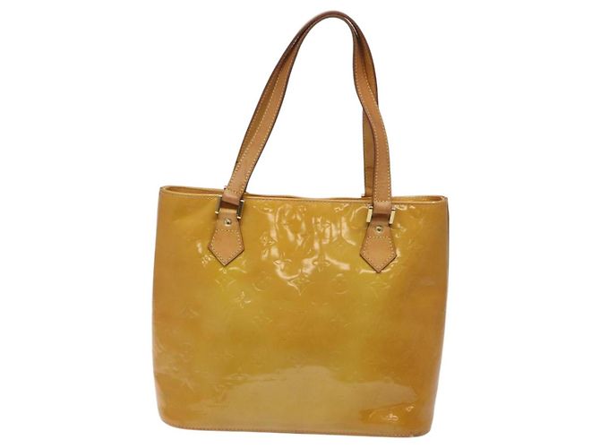 LOUIS VUITTON Monogram Vernis Borsa a Mano Houston Beige M91004 LV Auth 112869 - vista 2