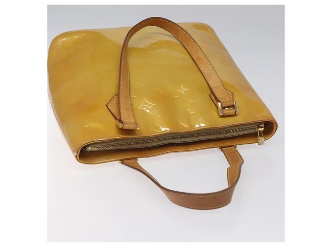 LOUIS VUITTON Monogram Vernis Borsa a Mano Houston Beige M91004 LV Auth 112869 - vista 6