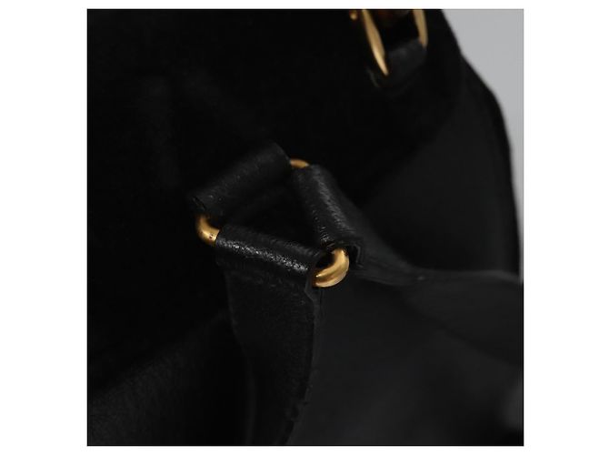 Bamboo Zaino GUCCI in pelle scamosciata nera e oro 003 1705 0030 Auth nb031 Nero D'oro - vista 15