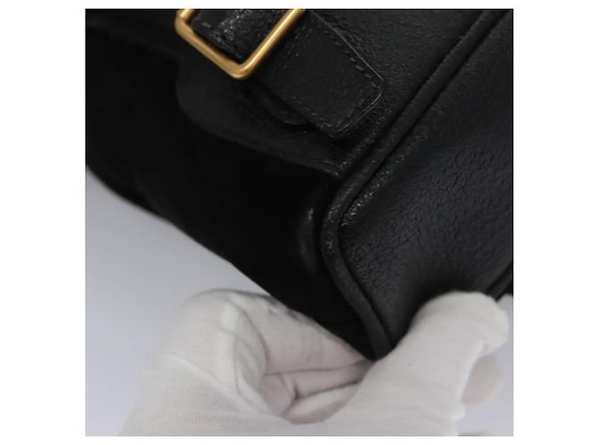 Bamboo Zaino GUCCI in pelle scamosciata nera e oro 003 1705 0030 Auth nb031 Nero D'oro - vista 19