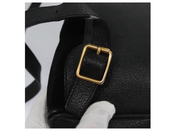 Bamboo Zaino GUCCI in pelle scamosciata nera e oro 003 1705 0030 Auth nb031 Nero D'oro - vista 22