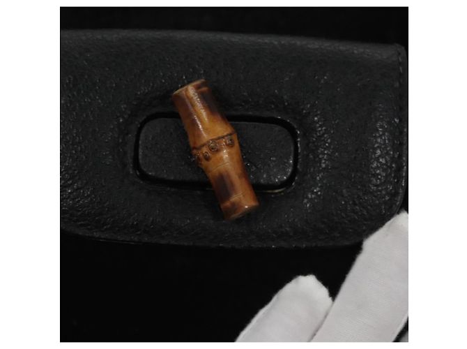 Bamboo Zaino GUCCI in pelle scamosciata nera e oro 003 1705 0030 Auth nb031 Nero D'oro - vista 23