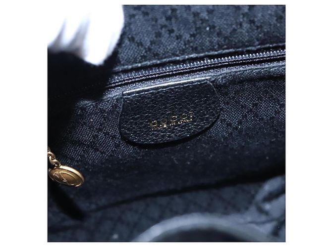 Bamboo Zaino GUCCI in pelle scamosciata nera e oro 003 1705 0030 Auth nb031 Nero D'oro - vista 27