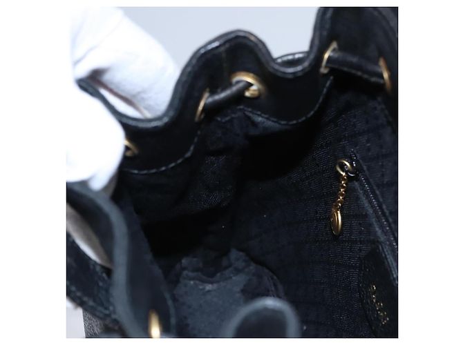 Bamboo Zaino GUCCI in pelle scamosciata nera e oro 003 1705 0030 Auth nb031 Nero D'oro - vista 29