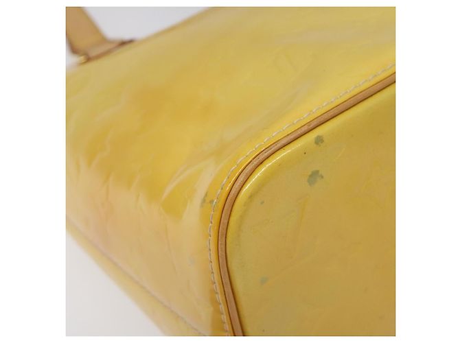 LOUIS VUITTON Monogram Vernis Houston Bolsa de Mão Cinza M91053 LV Auth BA339 - vista 14