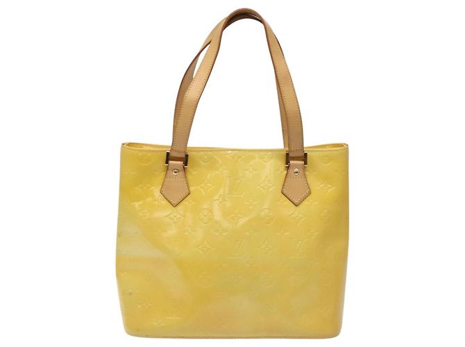 LOUIS VUITTON Monogram Vernis Houston Bolsa de Mão Cinza M91053 LV Auth BA339 - vista 2