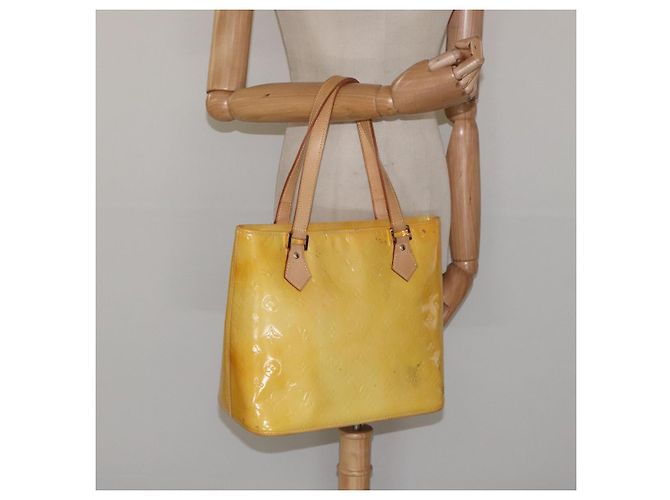 LOUIS VUITTON Monogram Vernis Houston Bolsa de Mão Cinza M91053 LV Auth BA339 - vista 23