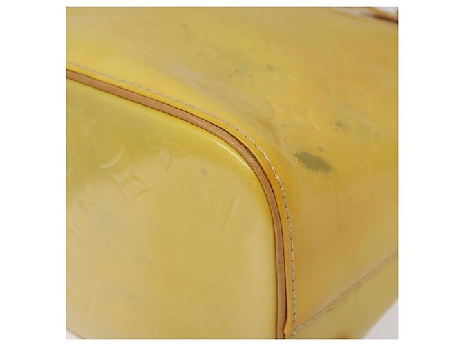LOUIS VUITTON Monogram Vernis Houston Bolsa de Mão Cinza M91053 LV Auth BA339 - vista 9