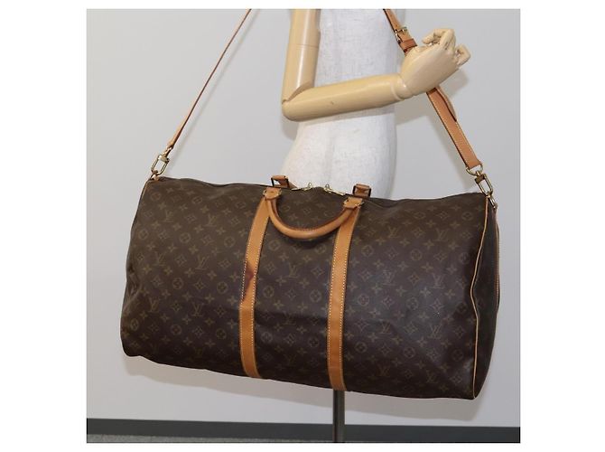 LOUIS VUITTON Monogram Keepall Bandouliere 60 Borsa Boston M41412 LV Auth BD227 Monogramma - vista 22