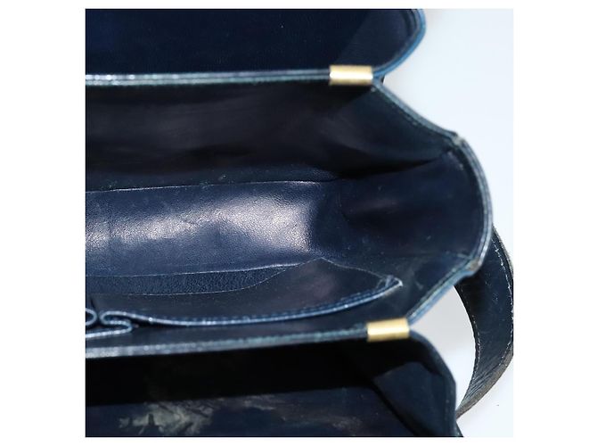 Céline Borsa a spalla Celine C Sulky in tela blu navy Auth EC321 - vista 20