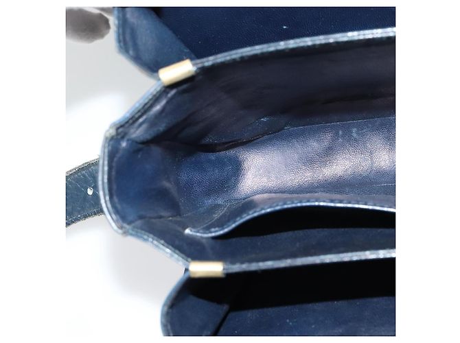 Céline Borsa a spalla Celine C Sulky in tela blu navy Auth EC321 - vista 21