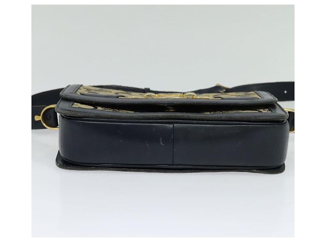 Céline Borsa a spalla Celine C Sulky in tela blu navy Auth EC321 - vista 5