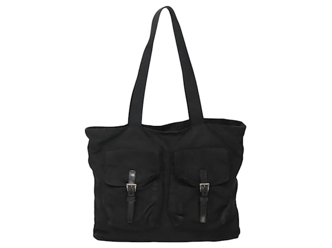 PRADA Borsa Tote Nylon Nera Auth IN035 Nero - vista 13