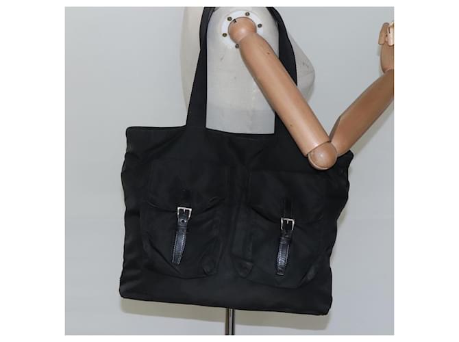 PRADA Borsa Tote Nylon Nera Auth IN035 Nero - vista 26