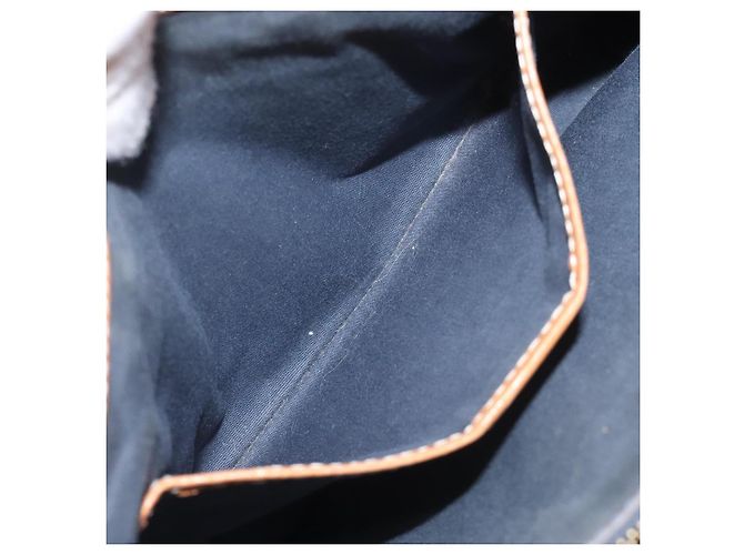 Céline Borsa a mano in tela Macadam CELINE C in suede grigio e oro Auth mr1055 Marrone D'oro - vista 11