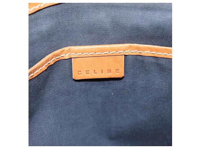 Céline Borsa a mano in tela Macadam CELINE C in suede grigio e oro Auth mr1055 Marrone D'oro - vista 17