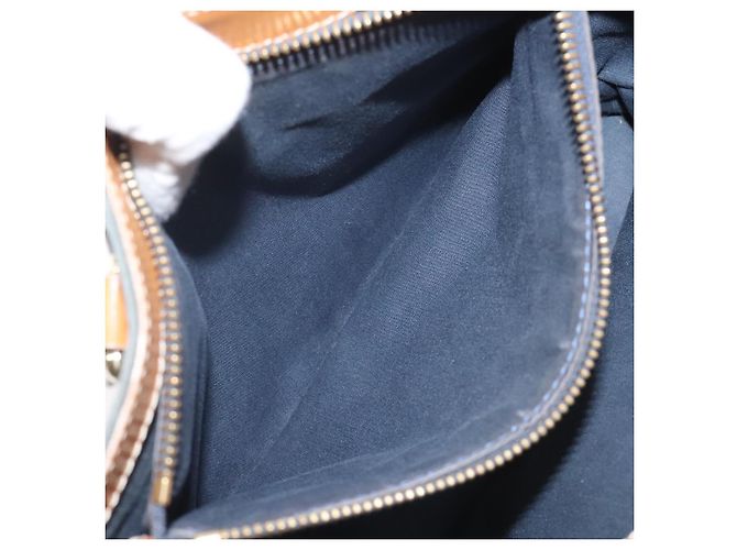 Céline Borsa a mano in tela Macadam CELINE C in suede grigio e oro Auth mr1055 Marrone D'oro - vista 20