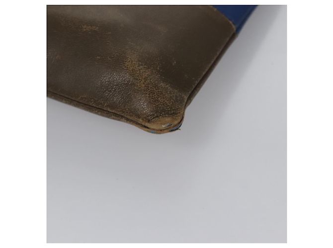 Céline Pochette in pelle blu oro Auth ti2920 D'oro - vista 14