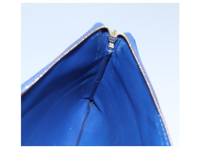 Céline Pochette in pelle blu oro Auth ti2920 D'oro - vista 17