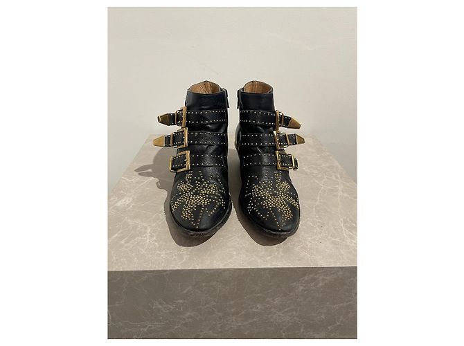 Chloé Botines CHLOE T.EU 36.5 Cuero Negro - vista 2