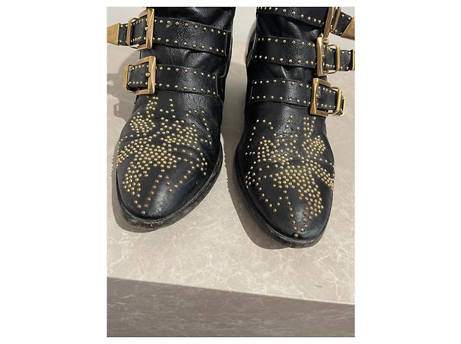 Chloé Botines CHLOE T.EU 36.5 Cuero Negro - vista 3