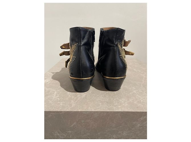 Chloé Botines CHLOE T.EU 36.5 Cuero Negro - vista 4