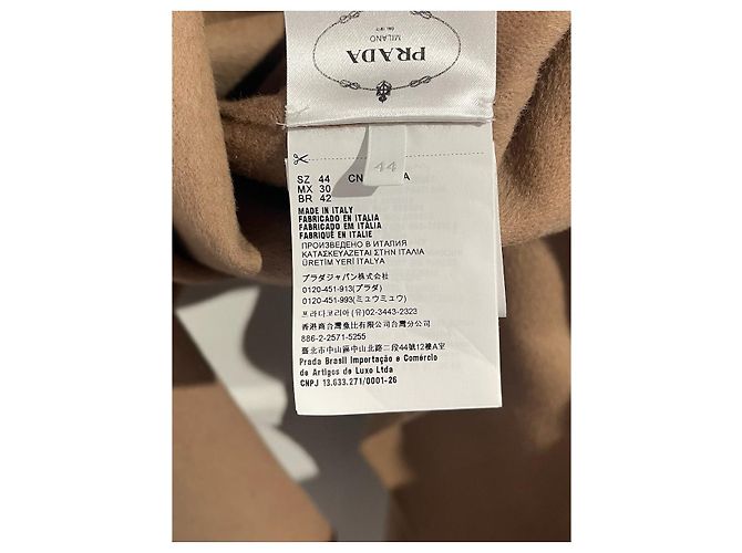 Abrigos PRADA T.International L Lana Camello - vista 10