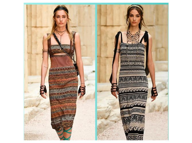 Seltene Chanel 18C Paris-Griechenland Laufsteg schwarze Leder-Fingerhandschuhe Größe 7 - Ansicht 4