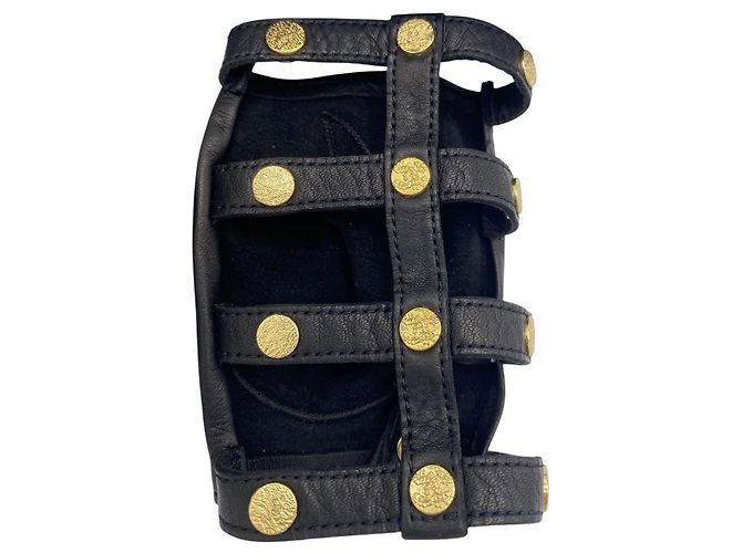 Seltene Chanel 18C Paris-Griechenland Laufsteg schwarze Leder-Fingerhandschuhe Größe 7 - Ansicht 7