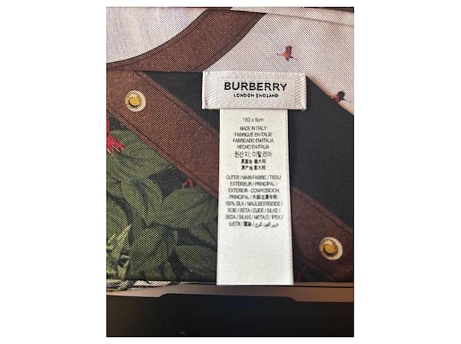 Sciarpa Burberry in seta multicolore - vista 2
