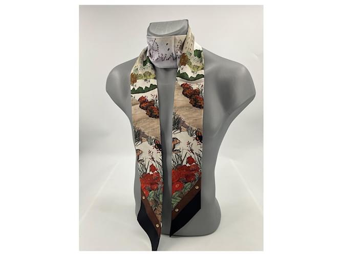 Sciarpa Burberry in seta multicolore - vista 3