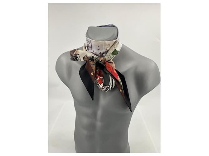 Sciarpa Burberry in seta multicolore - vista 7