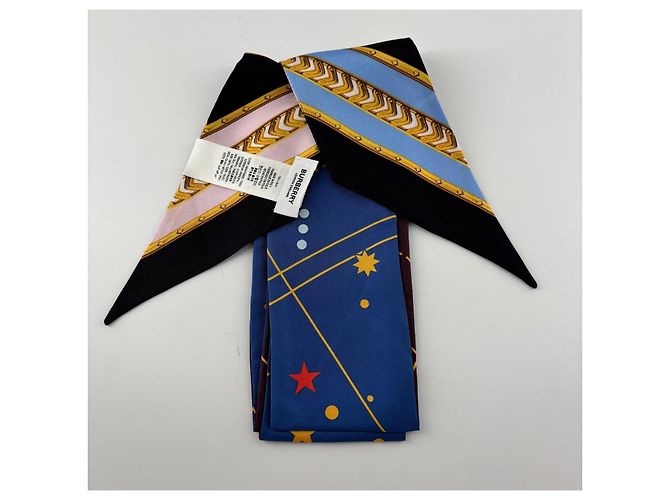 Foulard Choker Burberry in Seta Multicolore - vista 2