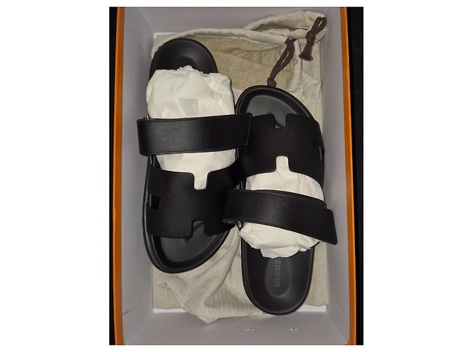 Chypre sandals Hermès Black - view 7