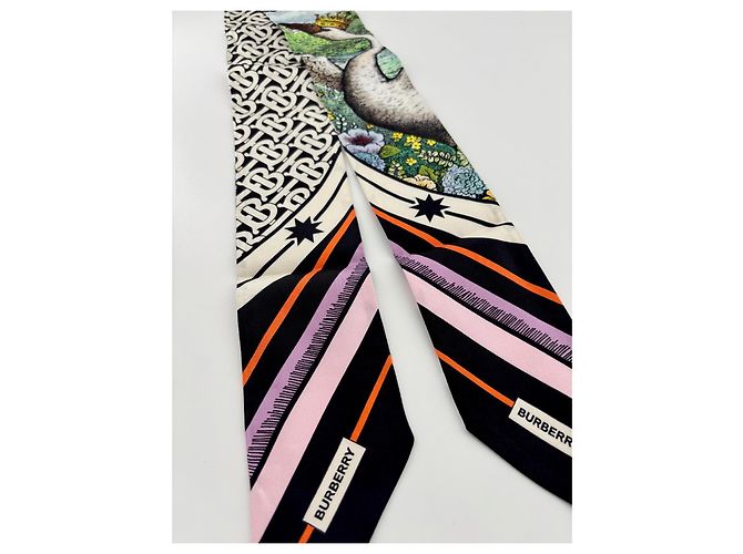 Foulard Choker Burberry in Seta Multicolore - vista 6