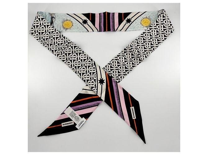 Foulard Choker Burberry in Seta Multicolore - vista 8