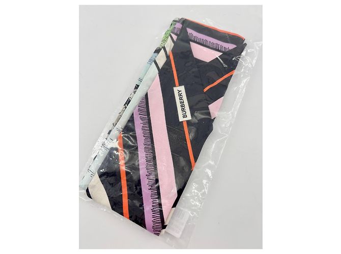 Foulard Choker Burberry in Seta Multicolore - vista 9