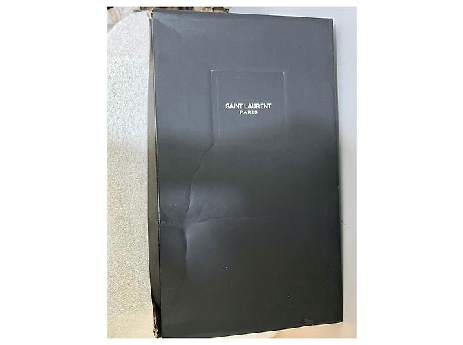 Ballerine Saint Laurent con borchie in tela e pelle nero bianco - vista 11