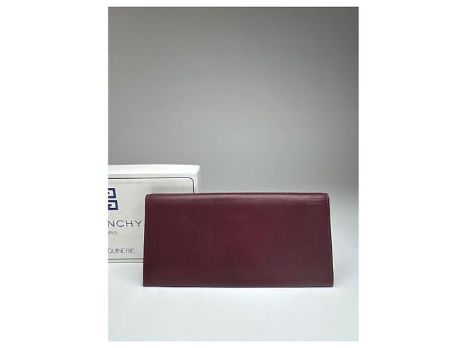 Porta ID in pelle vintage Givenchy bordeaux Bordò - vista 2