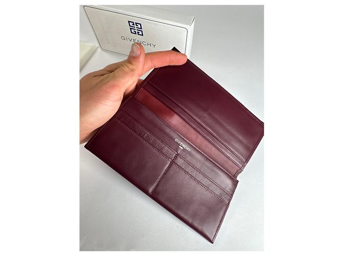 Porta ID in pelle vintage Givenchy bordeaux Bordò - vista 3