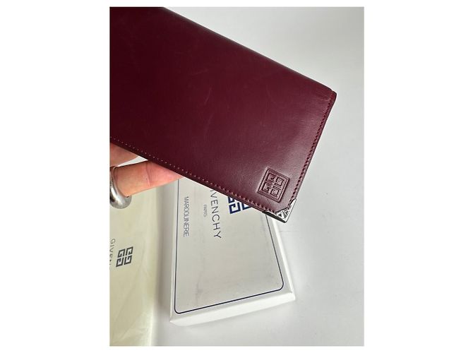 Porta ID in pelle vintage Givenchy bordeaux Bordò - vista 4