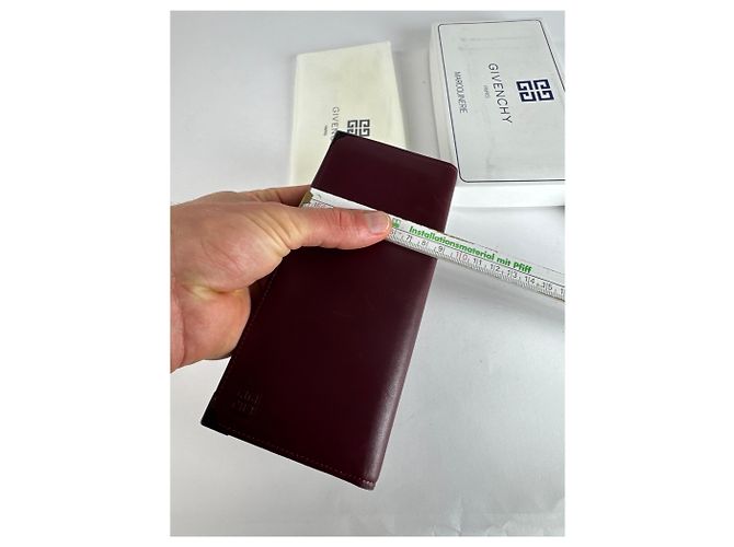 Porta ID in pelle vintage Givenchy bordeaux Bordò - vista 8