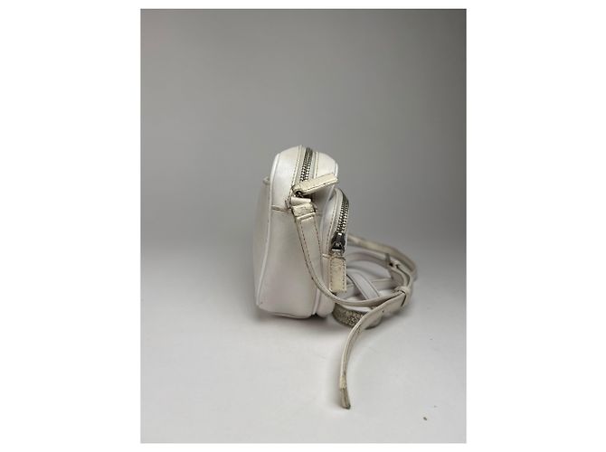 Vintage Courreges Paris Leder Umhängetasche Weiß - Ansicht 7