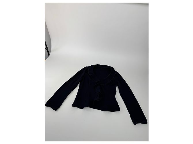 Vintage Courreges Paris Trench 38/M Marineblau - Ansicht 12