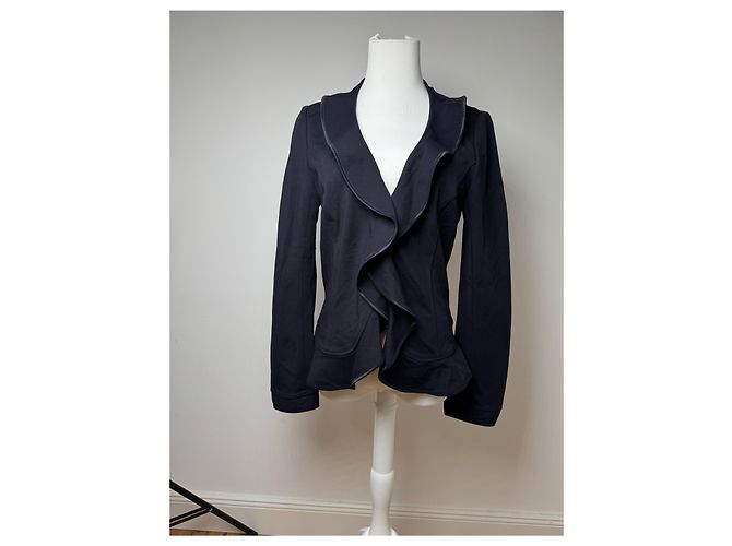 Vintage Courreges Paris Trench 38/M Marineblau - Ansicht 13