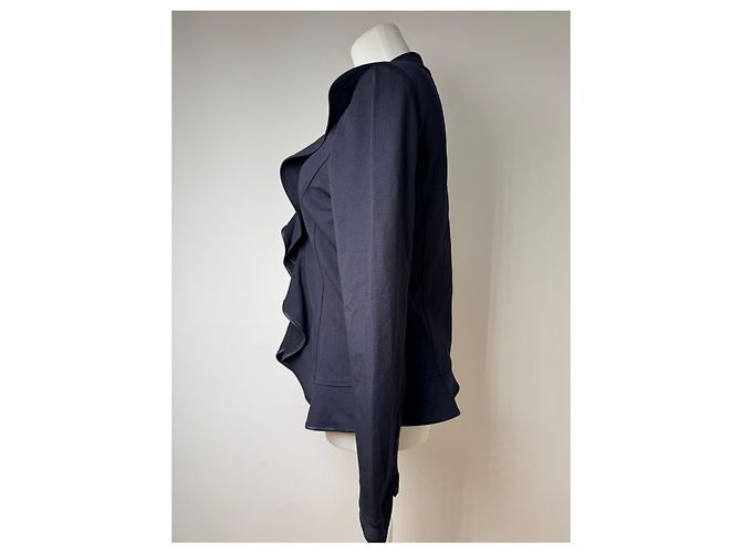 Vintage Courreges Paris Trench 38/M Marineblau - Ansicht 3