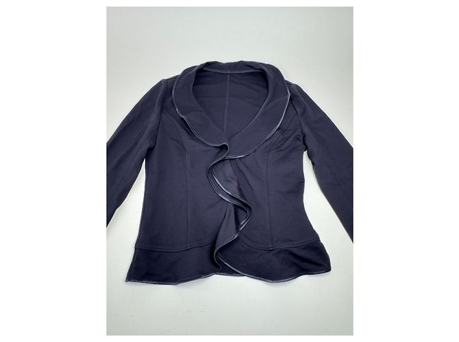 Vintage Courreges Paris Trench 38/M Marineblau - Ansicht 5